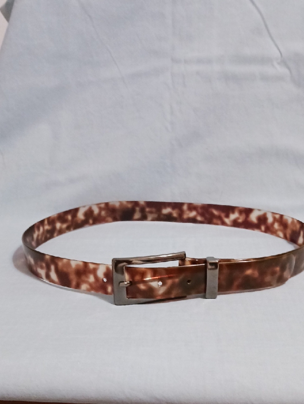 Stylish Tortoise Shell Patterned Belt - Classic Casual Accessory